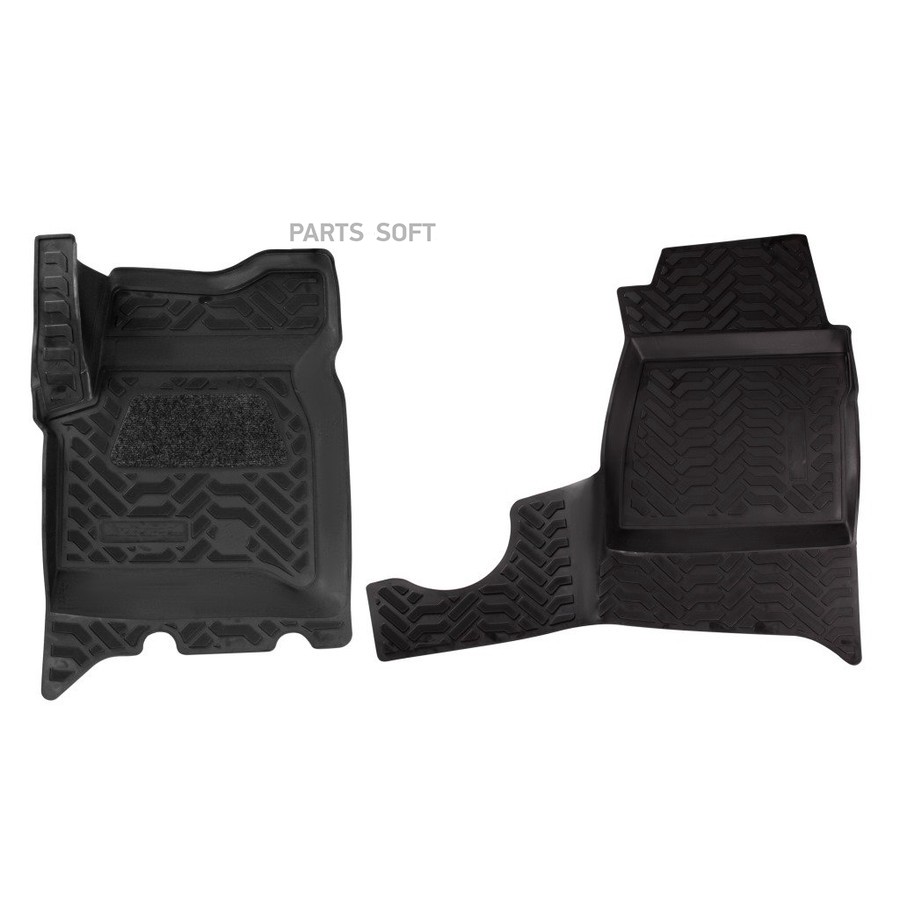 Коврики салона УАЗ Патриот Профи 2016 г.в. черный "AIRLINE" (высок. борт, подпятник) (2 шт.) - AIRLINE None None